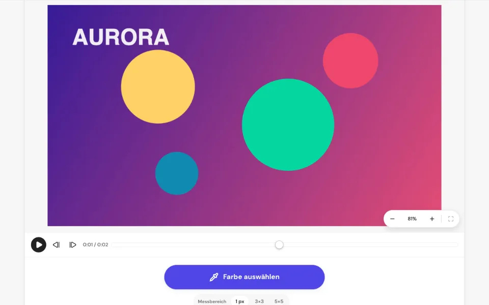 Ein pausiertes Videobild in der Ansicht mit Zeitleiste und Bild-für-Bild-Buttons